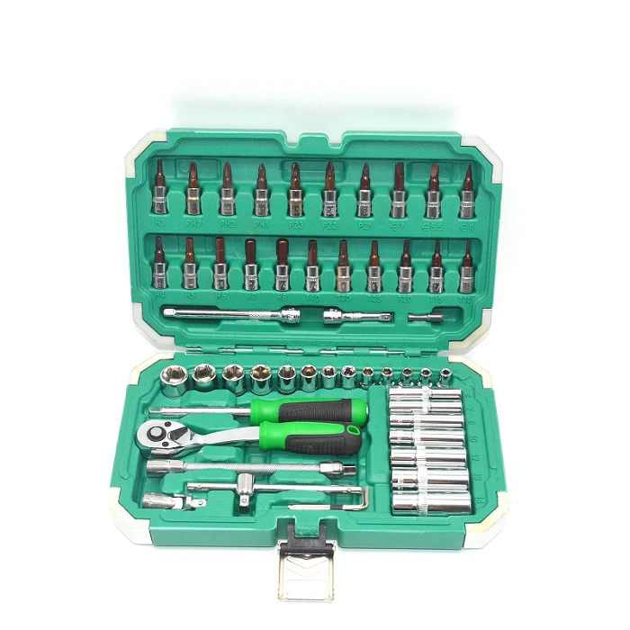 73170 53‑Pcs Tools Set, Green Edge‑wrap Case, New‑style Handle